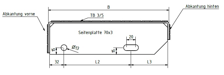 seitenplatte traenenblech