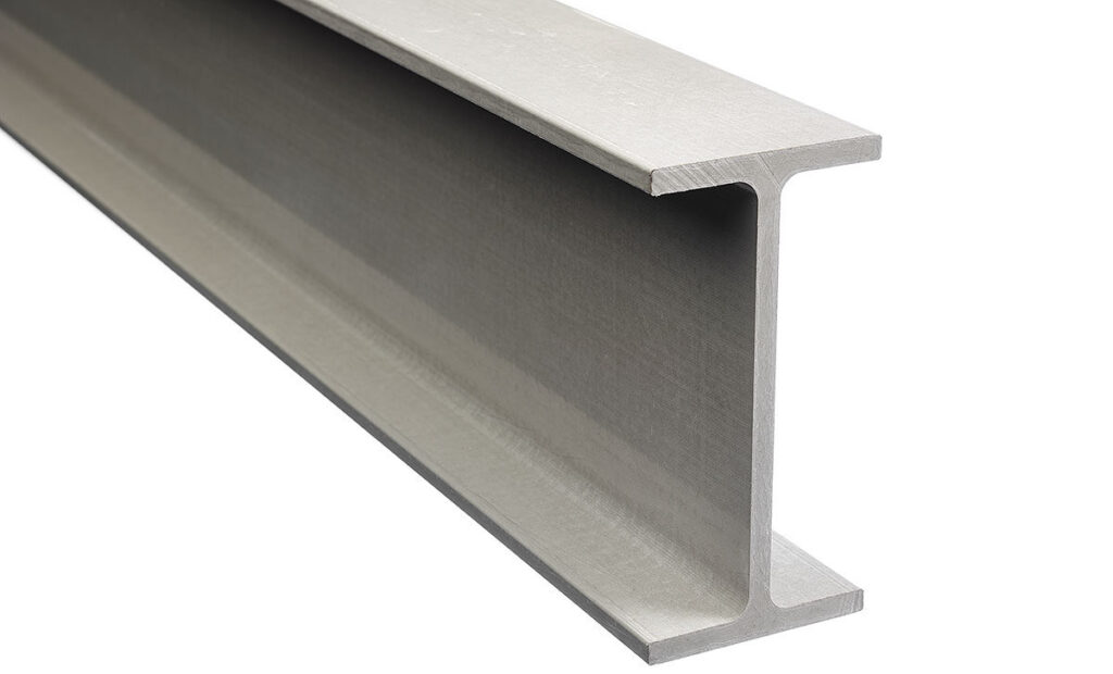 Graues I-Profil aus GFK